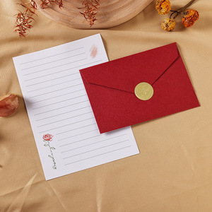 Ensemble d'enveloppes et de papier de <span class=keywords><strong>papeterie</strong></span> de style vintage Enveloppes fantaisie avec 3 Pape pour invitations, remise des diplômes, carte de voeux - Product Image 5