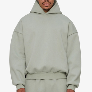 High Quality Solid Plain ThickBoxy Blank <b>Hoodie</b> <b>Mens</b> 100%Cotton <b>Oversized</b> <b>Fleece</b> Winter Custom Logo Hoodies - Product Image 5