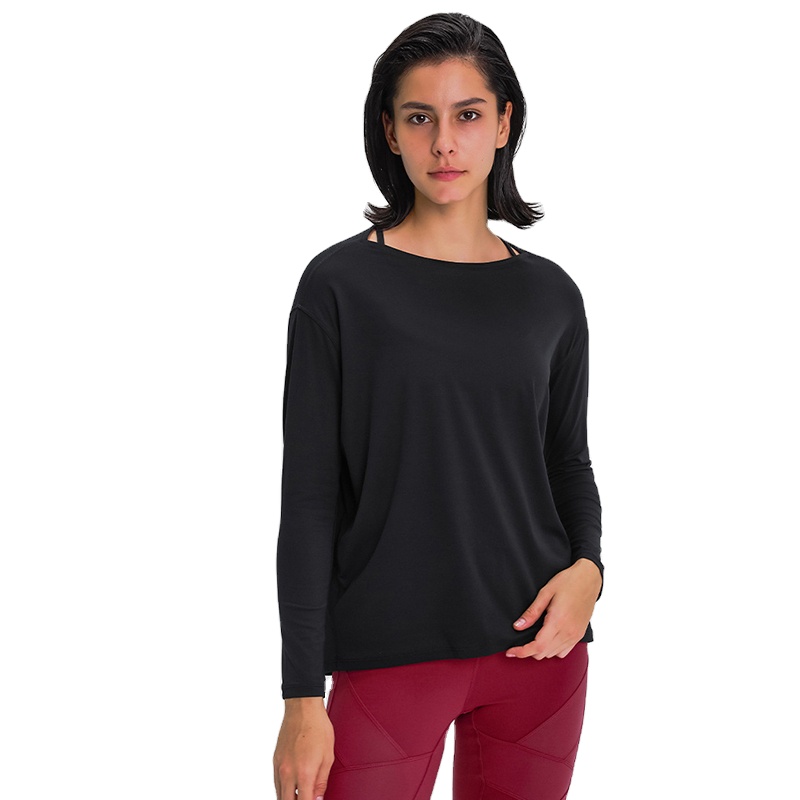 DTL-010 Women's Quick-Dry Long-Sleeved Sports Top New Bare Skin Loose-Fitting Fitness Yoga Running