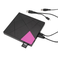 USB3.0 Type-C External Portable CD/DVD +/-RW Optical Drive Player New Burner for Laptop CD ROM TF/SD Card Reader for Desktop