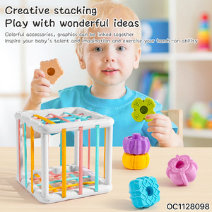 Juguetes Montessori Divertidos y Creativos para la Coordinación Mano-Ojo, Bloques de Plástico Apilables para Aliviar el Estrés, Juguete OEM Personalizable para Bebés de <span class=keywords><strong>6</strong></span> <span class=keywords><strong>Meses</strong></span> - Product Image 3