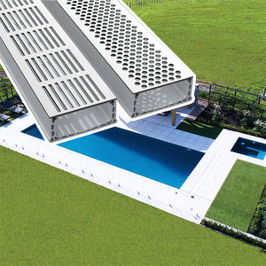 Système extérieur de gouttière d'eau de pluie de drainage de piscine de couverture en <span class=keywords><strong>aluminium</strong></span> d'anti glissement et de résistance de rouille - Product Image 2