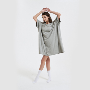 Original Factory Manufacture OEM Custom Summer Print Bamboo Fibre One Size Fits Most T-shirt Stretchy Oversized <strong>Sleep</strong> <strong>Tees</strong> - Product Image 6