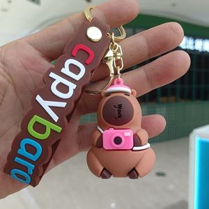 Lindo Llavero de Silicona con Forma de Delfín Capibara en 3D, Colgante de Goma Ecológico y Duradero para Mochila - Product Image 5