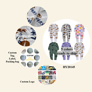 Mamelucos de bambú para recién nacidos, ropa para bebés, niños y niñas, mono con estampado personalizado, ropa de bambú para niños, pijamas al por mayor - Product Image 3