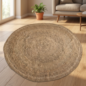 Jute <b>Carpet</b> Goni Rapat <b>Round</b> - Product Image 2