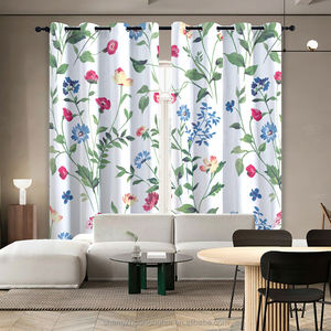 Verde <span class=keywords><strong>tende</strong></span> floreali 84 pollici lunghezza fattoria tenda per soggiorno camera da letto filtraggio luce <span class=keywords><strong>tende</strong></span> Vintage, verde su bianco - Product Image 4