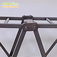 Séchoir à linge moderne portable en aluminium pliable et détachable à double niveau, résistant à la rouille, pour vêtements et literie d'extérieur