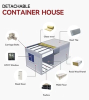 Vente chaude 20FT Préfabriqué Conteneur Maisons Couchette 2 Chambre Expédition Villa Moderne