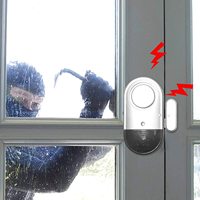 Système d'alarme de porte simple à délai de temporisation personnel à deux modes, certifié CE RoHS, en ABS argenté, pour la maison et le bureau, avec fenêtre avant roulante