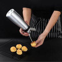 Distributeur professionnel de crème fouet en acier inoxydable pour gâteau/biscuits/thé au lait/cappuccino