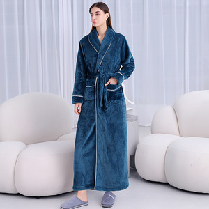 OEM ODM comodo tessuto in microfibra di grandi dimensioni collegato con Terry interno Hotel in microfibra accappatoio per gli uomini e le donne - Product Image 6