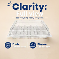 Conteneur en blister PET recyclable pour le stockage des aliments, emballage de sandwichs, boîtes d'emballage gaufrées pour gâteaux, chocolat, hamburgers