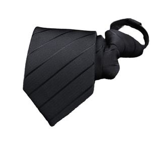 <span class=keywords><strong>Cravate</strong></span> noire pour homme, <span class=keywords><strong>cravate</strong></span> de cérémonie professionnelle, polyester tissé, rayée, à pois, décontractée, pour affaires, mariage, look de marié, fermeture éclair, 45*8cm - Product Image 5