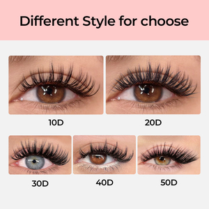 Mi nối sẵn 10D 20D 30D 40D 50D, nối nhiệt, tự làm, độ dày 0.07 0.10MM, từng cụm riêng lẻ, từng đoạn, nối mi - Product Image 3