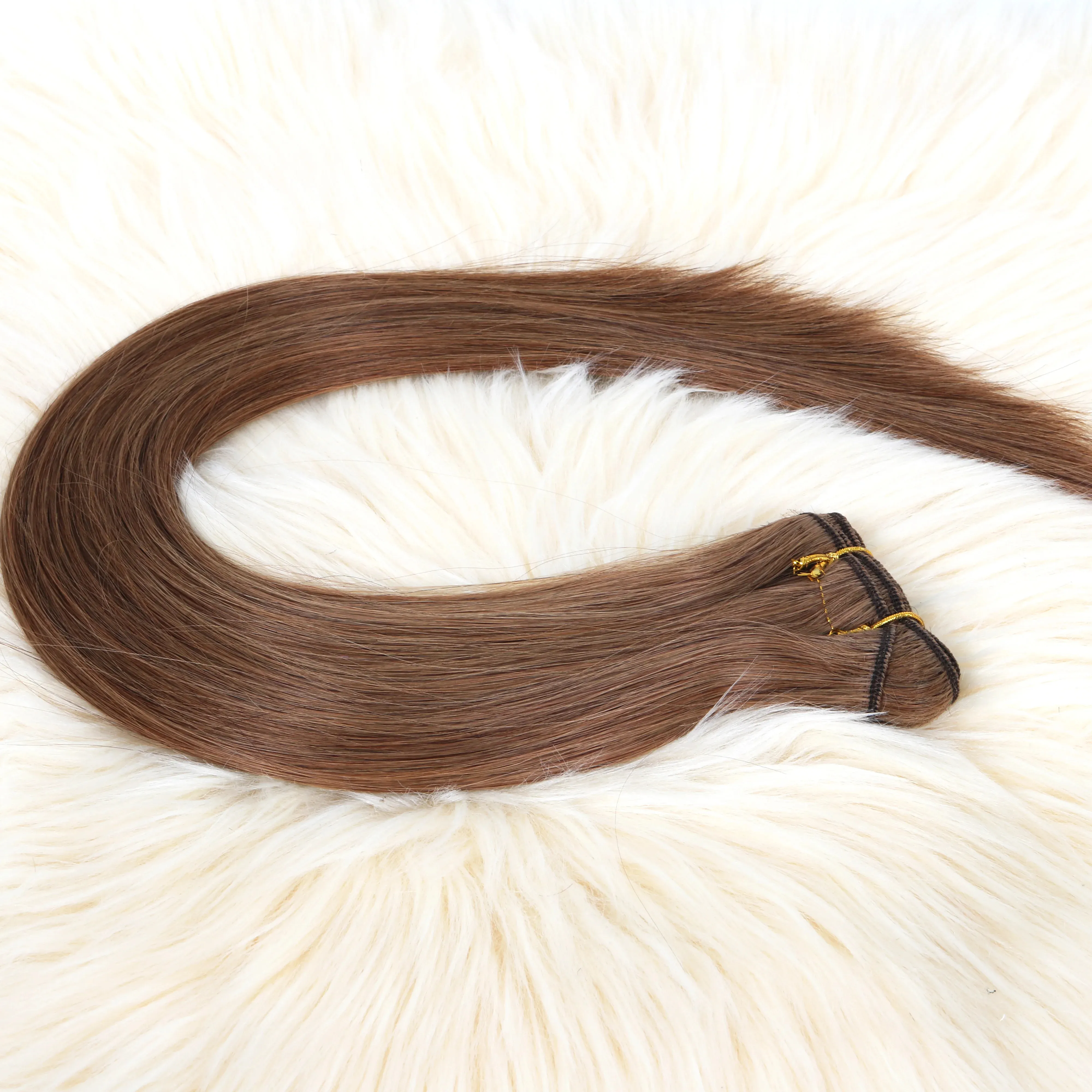 Hot Sell Remy Hair Extensions Weft 100% Human Hair Bundles Virgin Flat Weft Hair Extensions