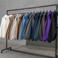 Sudaderas con Capucha de Gran Tamaño y Peso Pesado con Estampado Puff, Efecto Desgastado por el Sol, 345 g/m², Conjuntos Deportivos para Hombre, Sudaderas Personalizadas para Hombre