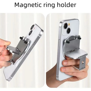 Support de téléphone magnétique multifonctionnel en métal avec poignée antidérapante en silicone pour téléphone, tablette et bureau - Product Image 2