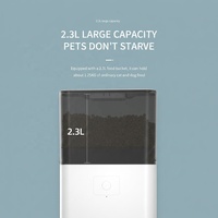 Distributeur automatique de nourriture sèche pour animaux de compagnie 2,3 L avec logo personnalisé, pour hamsters, chiens, chats, pour cages