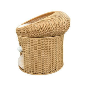 Casa de mascotas de Torre pequeña de lujo del fabricante de Vietnam cesta de ratán natural y hecha a mano para perros y gatos al por mayor - Product Image 3