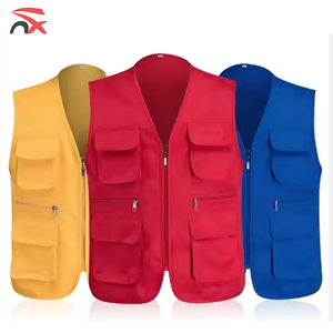 Gilet en polyester personnalisé à logo, multi-poches, sans manches, en maille, pour le <span class=keywords><strong>travail</strong></span> et les activités <span class=keywords><strong>de</strong></span> bénévoles – Vente en gros à prix réduit - Product Image 3
