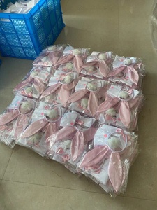 Cosplay kustom kostum kelinci Satin seksi Aksesori telinga kelinci ikat kepala kerah manset dan ekor 4 buah Set - Product Image 6