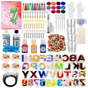 Factory Wholesale Rencongzhong RCZ 1:1 AB Glue <b>Clear</b> Crystal <b>Resin</b> Epoxy Starter Kit with Pigment for DIY Fiber & Garment - Product Image 1