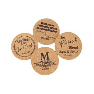 Posavasos de Madera Personalizados, Diseño Original Estilo Americano, Juego de Posavasos Personalizados, Regalo Promocional Multifuncional DIY - Product Image 3