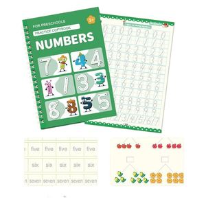 Cuaderno de Práctica de Escritura Reutilizable X515 para Niños, Libro de Práctica de Caligrafía con Plantillas de Dibujo, Cuaderno de Notas con Ranuras para Caligrafía - Product Image 4