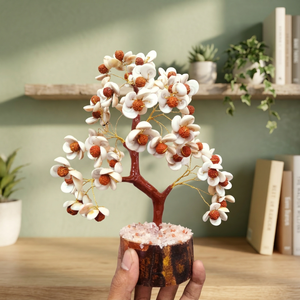 Arbre Chakra Gomti Fait Main, Décoration Florale Artisanale, Pierre Précieuse Sculptée, Décoration d'Intérieur - Product Image 3