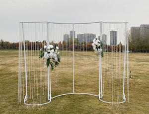 270cm 높이 대형 맞춤형 크기 웨딩 무대 배경 라운드 금속 기둥 배경 스탠드 결혼식 - Product Image 6