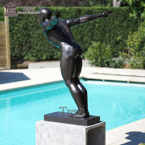 Figura de atleta de metal personalizada, estatua de bronce, escultura de buzo para <span class=keywords><strong>club</strong></span> de natación - Product Image 3