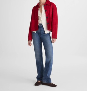 Veste tissée à simple boutonnage, coupe ample, imperméable et coupe-vent, en daim avec doublure en coton, pour l'automne - Product Image 2