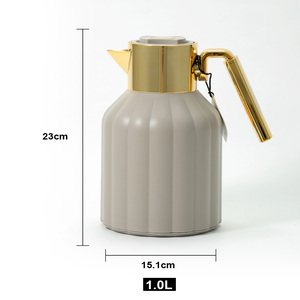 1.0 lít chân không Jug Thermos Flask tinh tế Xuất hiện độc đáo lớn vàng trang trí bấm vào nút nhấn dễ sử dụng - Product Image 5