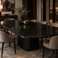 Carrelage en granit noir Galaxy - Poli, polyvalent, pour cuisine, salle de bain, salle à manger, style design chinois, finition surface affinée