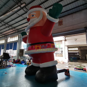 25ft giant outdoor christmas holiday decoration publicidad hinchable <b>inflatable</b> santa claus with gift bag - Product Image 3