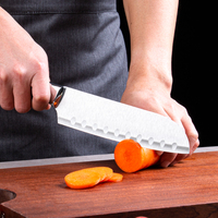 Beginners Santoku-mes 30Cr13 roestvrij staal keukenmes traditionele stijl lichtgewicht voor groenten en vlees