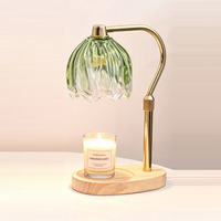 Lampe chauffe-cire parfumée de luxe, nouvelle collection, en bois massif, pour chambre à coucher, chevet, brûleur d'arômes, cadeau idéal pour filles