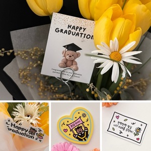 ของตกแต่งเค้กสำเร็จการศึกษา รูปน้ำผึ้งและน้ำตาล 250 กรัม พิมพ์บนกระดาษสีขาว สีทอง สีเงิน สีโรสโกลด์ สีชมพู สีม่วง สำหรับตกแต่งงานปาร์ตี้ - Product Image 3