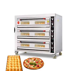 Pizza Pita Brot 1 Deck 2 Tabletts Restaurant Küche Gas Industrie brot kommerziellen Backofen elektrisch zum Backen von Cupcakes