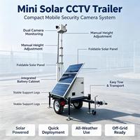 Trailer Keamanan Tenaga Surya 24 Jam dengan Tiang Manual 6 Meter untuk Pemantauan Acara