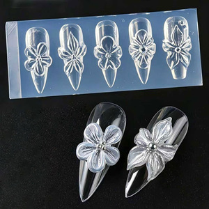 10 <span class=keywords><strong>Uñas</strong></span> Postizas Acrílicas 3D Pre-Diseñadas Hechas a Mano, Diseño <span class=keywords><strong>de</strong></span> Corazón <span class=keywords><strong>de</strong></span> Cereza, Kit <span class=keywords><strong>de</strong></span> <span class=keywords><strong>Uñas</strong></span> para Mujer, Tamaño Pequeño - Product Image 4