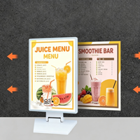 Boîte à lumière LED personnalisée ultra-fine en alliage d'aluminium, pleine couleur, à intensité variable, 2000 lumens, affichage commercial durable pour restaurants et cafés