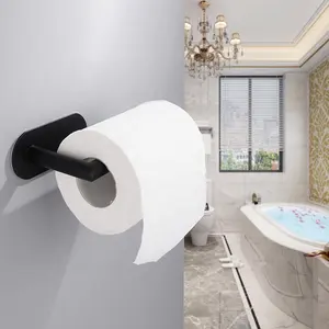 Factory Creative Kitchen Stainless Steel Paper Towel Rack Toilet Bathroom Roll Paper Rack Holder Self-Adhesive