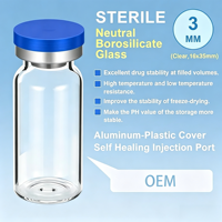 Flacons en verre transparent de 3 ml avec bouchons à clapet ; Destinés à une utilisation en laboratoire ou en recherche ; La couleur du bouchon est aléatoire.