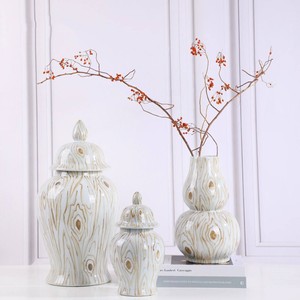 High Quality <b>Ginger</b> <b>Jar</b> for Home Decor, Nordic White Ceramic Vase for Hotel, Porcelain <b>Ginger</b> <b>Jar</b> Flower Vase Indoor Desktop - Product Image 1