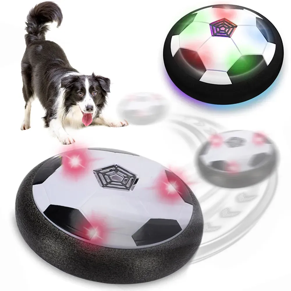 Oplaadbare Elektrische Smart Pet Hover Voetbal Opgehangen Voetbal Met Led Knipperlicht En Muziek Voor Honden