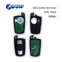 Xautokey B-MW 3 boutons CAS3 CAS3 + clé à distance pour BMW série 1/3/5/6/868 MHz/puce ID46-pcf7945/FCC: KR55WK49127/non intelligent