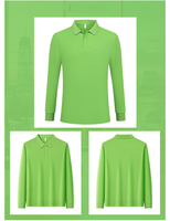 Chemises Polo Homme Personnalisées avec Logo, 100% Polyester, Manches Longues, Blanches, 185GSM, Unisexe, Uniformes de Travail, Vente en Gros pour Équipes
