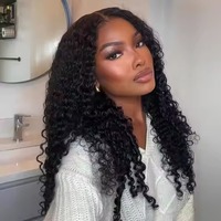 Extensions de cheveux humains au crochet, non traités, sans nœuds, pré-séparées, boucles Pixie, invisibles, pour femmes noires